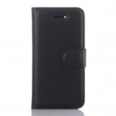 Чехол книжка с визитницей для iPhone 5, 5S, SE (черный)